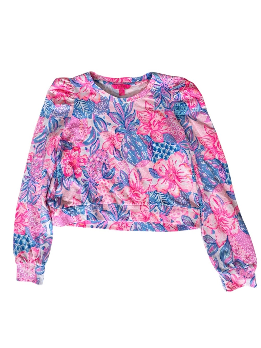 NWT Lilly Pulitzer Large Jansen Long Sleeve Sweatshirt Pink Isle Snappy Turtle - Picture 5 of 8